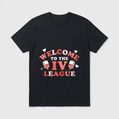 Infusion Nurse IV League Chemo Nursing T-Shirt – Classic T-Shirt in Black