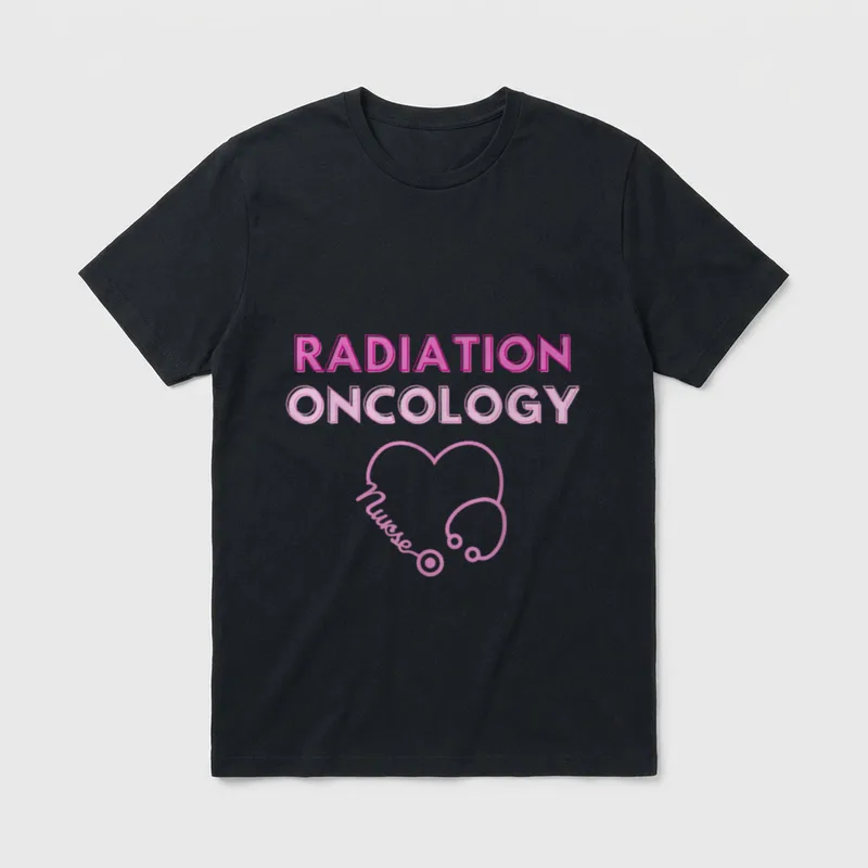 Heart Stethoscope Radiation Oncology Nurse Team T-Shirt – Classic T-Shirt in Black