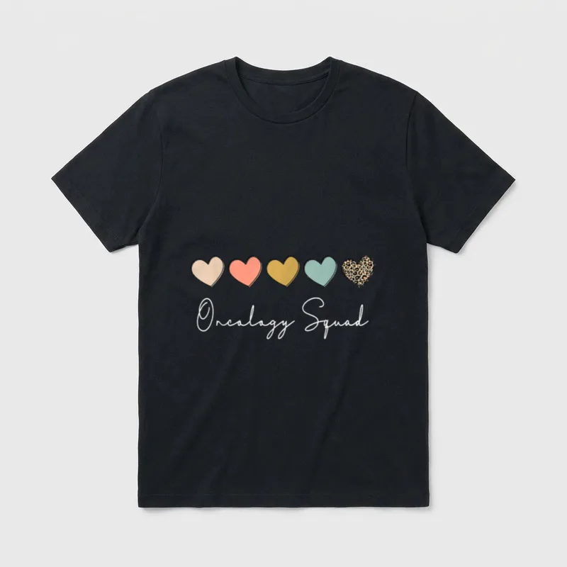 Oncology Squad Nurse Nurse Team T-Shirt – Classic T-Shirt in Black
