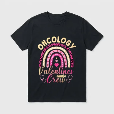 Oncology Valentines Crew Nurse T-Shirt – Classic T-Shirt in Black