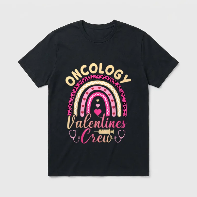 Oncology Valentines Crew Nurse T-Shirt – Classic T-Shirt in Black
