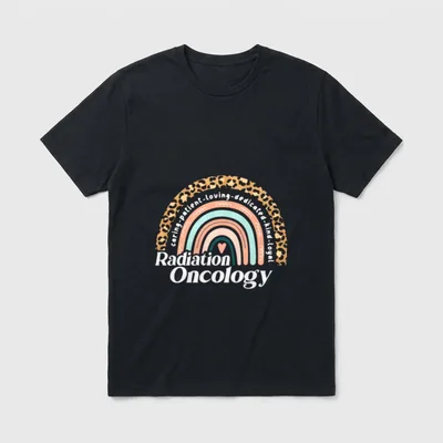 Radiation Oncology Nurse Rainbow Therapist T-Shirt – Classic T-Shirt in Black