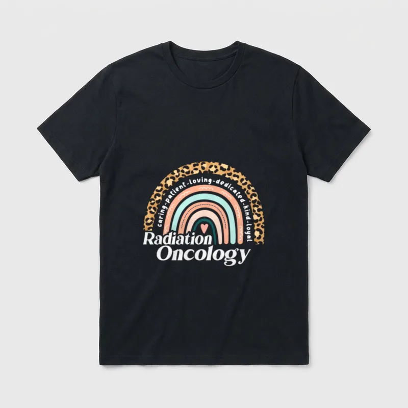 Radiation Oncology Nurse Rainbow Therapist T-Shirt – Classic T-Shirt in Black