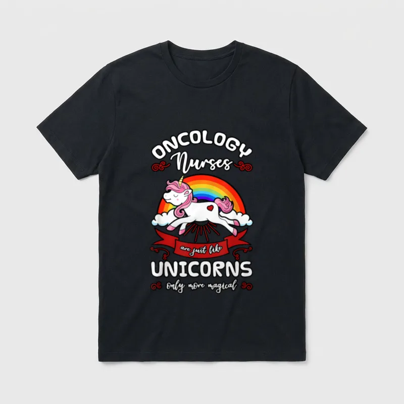 Oncology Nurses Medical Profession Unicorns T-Shirt – Classic T-Shirt in Black
