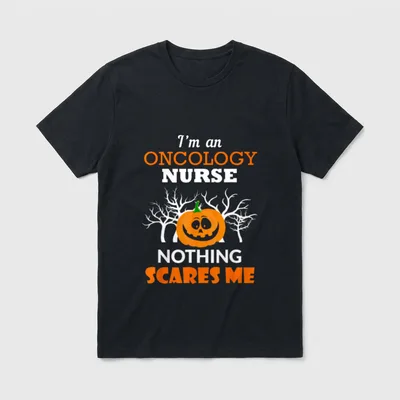 Nothing Scares Me Oncology Nurse Halloween T-Shirt – Classic T-Shirt in Black