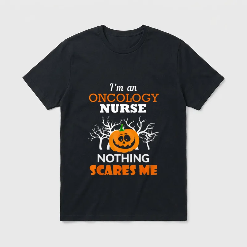 Nothing Scares Me Oncology Nurse Halloween T-Shirt – Classic T-Shirt in Black