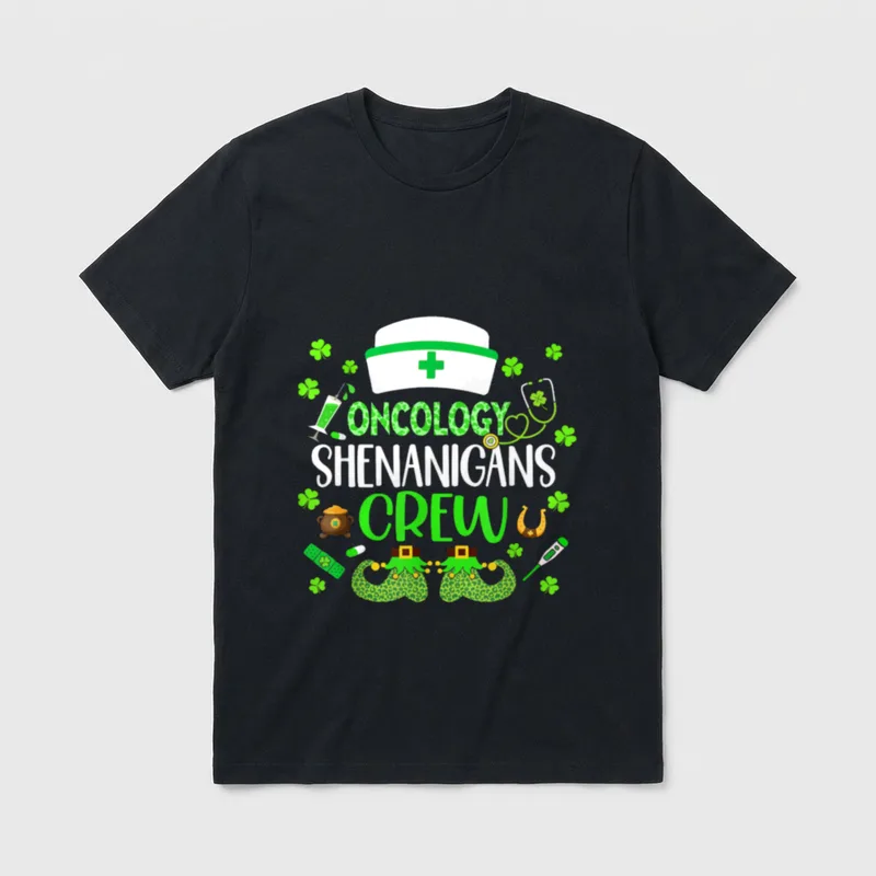 Oncology Nurse Shenanigans Crew St Featuring T-Shirt – Classic T-Shirt in Black