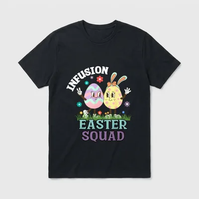 Infusion Nurse Easter Squad Bunny Eggs T-Shirt – Classic T-Shirt in Black