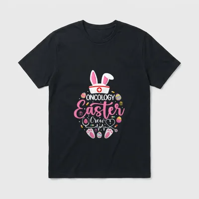 Oncology Easter Nurse Crew T-Shirt – Classic T-Shirt in Black