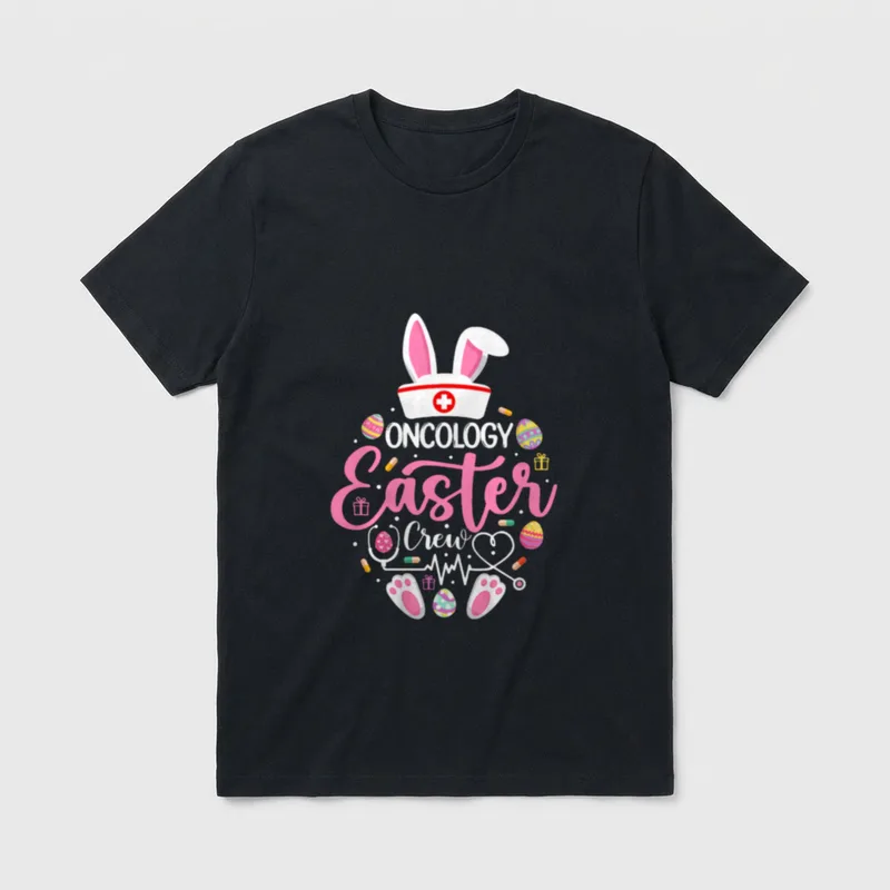 Oncology Easter Nurse Crew T-Shirt – Classic T-Shirt in Black