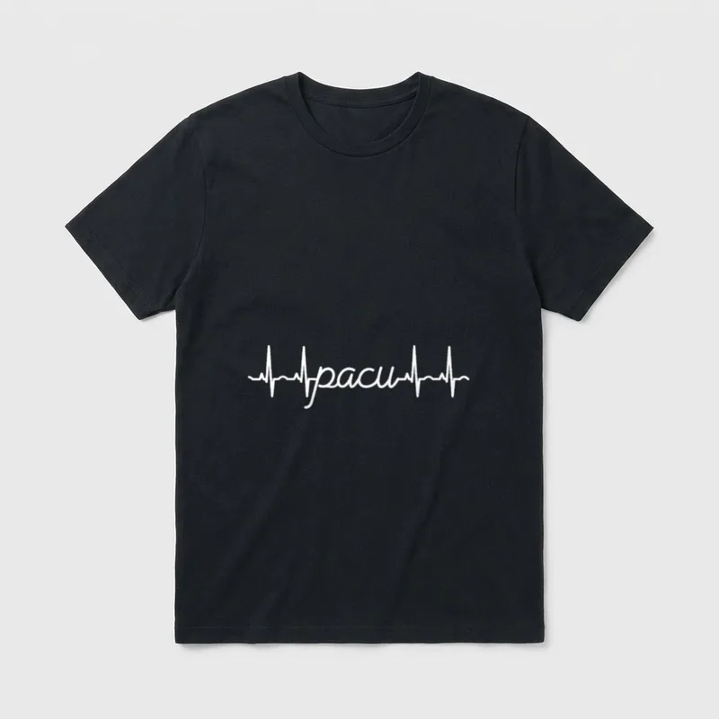 PACU Heart Pulse EKG Nurses Medical T-Shirt – Classic T-Shirt in Black