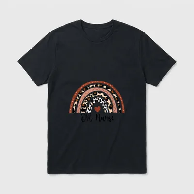 Nurse with Rainbow Operating Room T-Shirt – Classic T-Shirt in Black