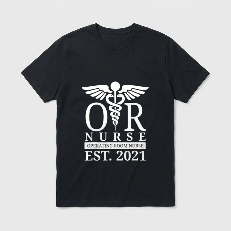 Nurses 2021 Graduation New Operating T-Shirt – OR Nurse Operating Room Nurse Est. 2021 – Classic T-Shirt in Black
