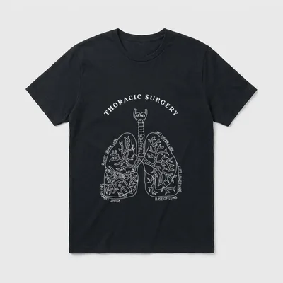 Thoracic Surgery Lungs Anatomy or Nurses T-Shirt – Classic T-Shirt in Black