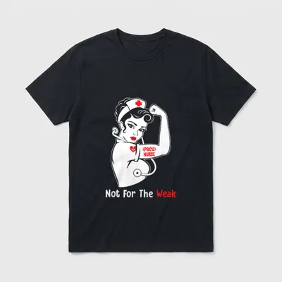 Strong Pacu Nurse T-Shirt – (PACU) NURSE Not For The Weak – Classic T-Shirt in Black