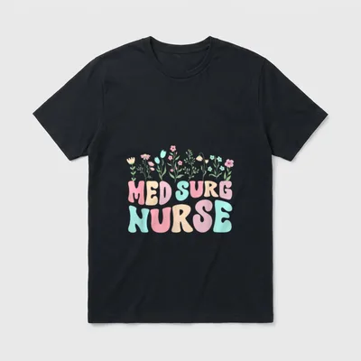 Med Surg Nurse Groovy Medical Surgical T-Shirt – Classic T-Shirt in Black