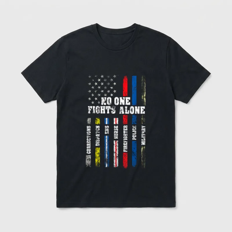 Thin Line Police Fire Military Nurse T-Shirt – Classic T-Shirt in Black