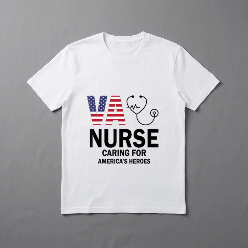 VA Nurse Caring for American's Heroes T-Shirt – Classic T-Shirt in Black