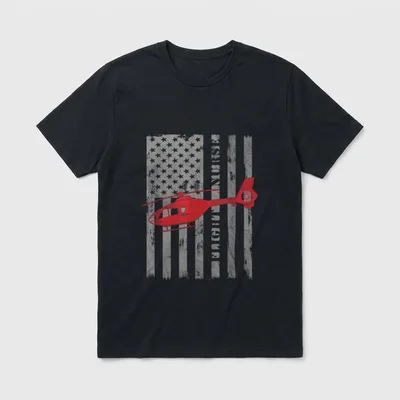 American Flag Flight Nurse T-Shirt – Classic T-Shirt in Black
