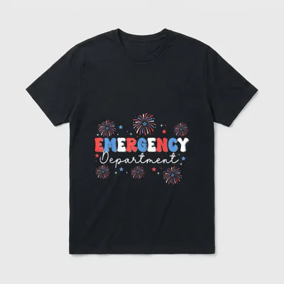 4th of July USA Room Nurse T-Shirt – Classic T-Shirt in Black