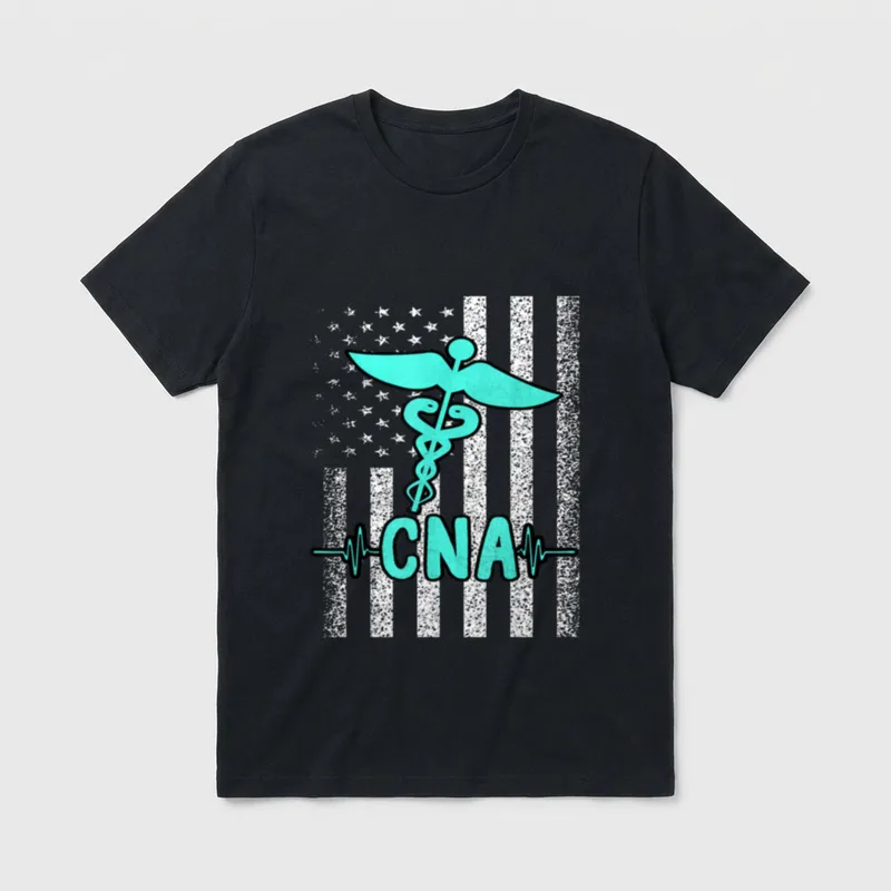 Nursing CNA Certified Nurse Assistant American T-Shirt – Classic T-Shirt in Black