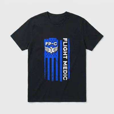 Medic American Flag Paramedic Emergency Nurse T-Shirt – Classic T-Shirt in Black