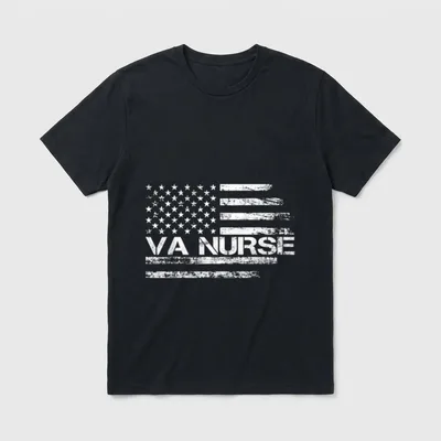 Team VA Nurse Patriotic Veterans Healthcare T-Shirt – Classic T-Shirt in Black