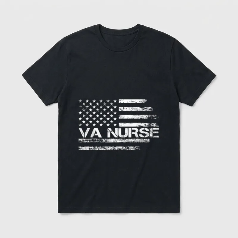 Team VA Nurse Patriotic Veterans Healthcare T-Shirt – Classic T-Shirt in Black