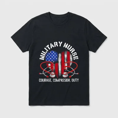 Military Nurse Registered Nursing Army Soldier T-Shirt – Classic T-Shirt in Black