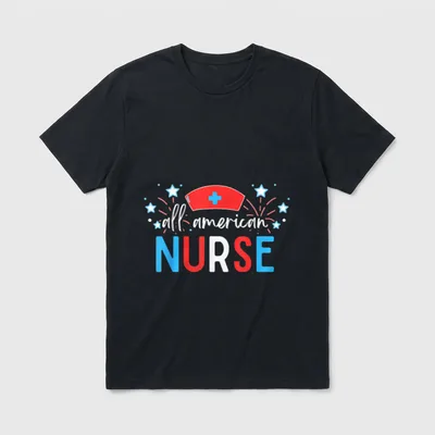 4th of July All American Red T-Shirt – Classic T-Shirt in Black