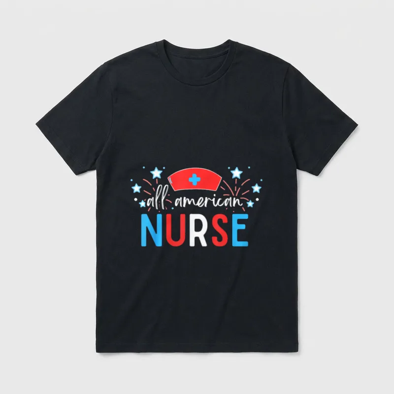 4th of July All American Red T-Shirt – Classic T-Shirt in Black