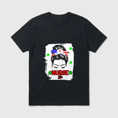 Nurse Life 4th of July American T-Shirt – Classic T-Shirt in Black
