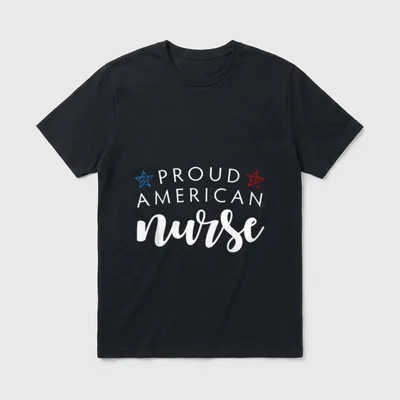 4th of July Nurse Independence Day T-Shirt – Classic T-Shirt in Black