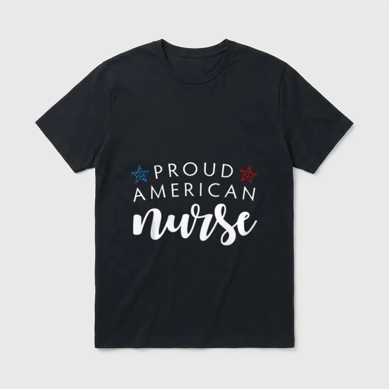 4th of July Nurse Independence Day T-Shirt – Classic T-Shirt in Black