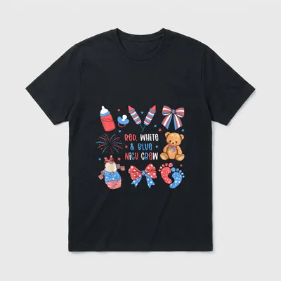 Red White Blue NICU Nurse Patriotic T-Shirt – Classic T-Shirt in Black