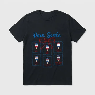 Patriotic Popsicle Pain Scale Nurse Assessment T-Shirt – Classic T-Shirt in Black