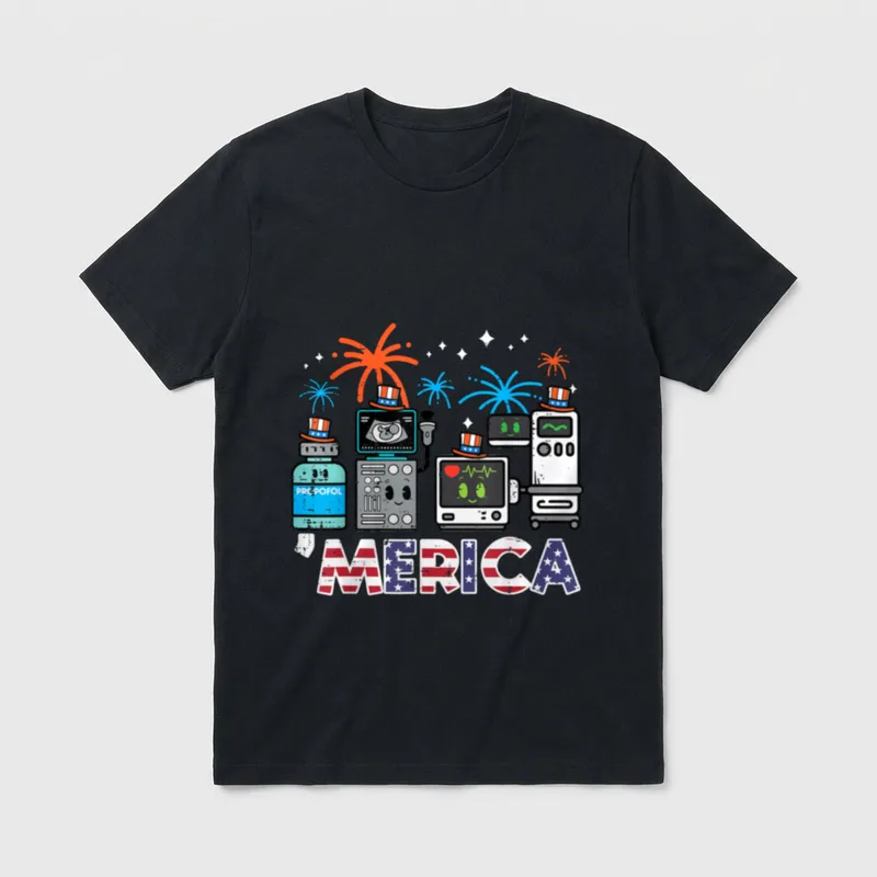 4th July Nurse Propofol Merica Patriotic T-Shirt – Classic T-Shirt in Black
