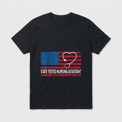 STNA State Tested Nursing Assistant USA T-Shirt – Classic T-Shirt in Black
