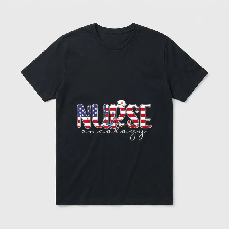 Oncology Nurse 4th of July T-Shirt – Classic T-Shirt in Black