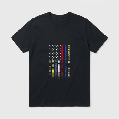 First Responders Hero Flag Nurse EMS T-Shirt – Classic T-Shirt in Black