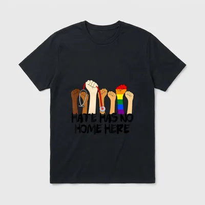 Nurse Life Hate Has No Home T-Shirt – Classic T-Shirt in Black