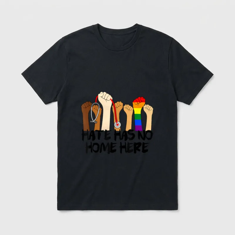Nurse Life Hate Has No Home T-Shirt – Classic T-Shirt in Black