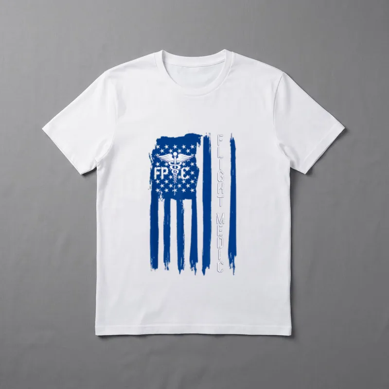 Medic American Flag Paramedic Emergency Flight T-Shirt – Classic T-Shirt in Black
