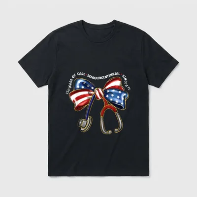 250 Years of Care Nurse 4th T-Shirt – 250 YEARS OF CARE SEMIQUINCENTENNIAL SINCE 1776 – Classic T-Shirt in Black