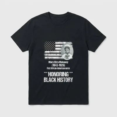 Eliza Mahoney First African American Nurse T-Shirt – Classic T-Shirt in Black
