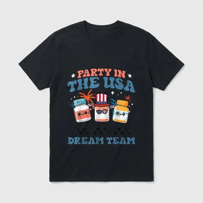 4th of July Nurse Party Dream T-Shirt – Classic T-Shirt in Black