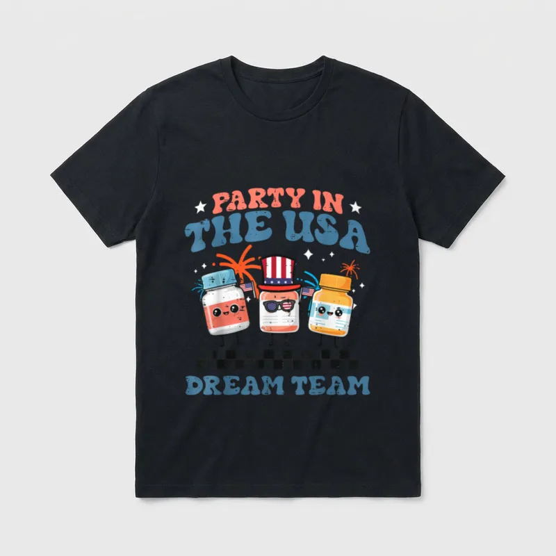 4th of July Nurse Party Dream T-Shirt – Classic T-Shirt in Black