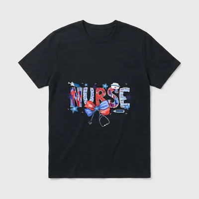 4th of July Nurse American Classic T-Shirt – Classic T-Shirt in Black
