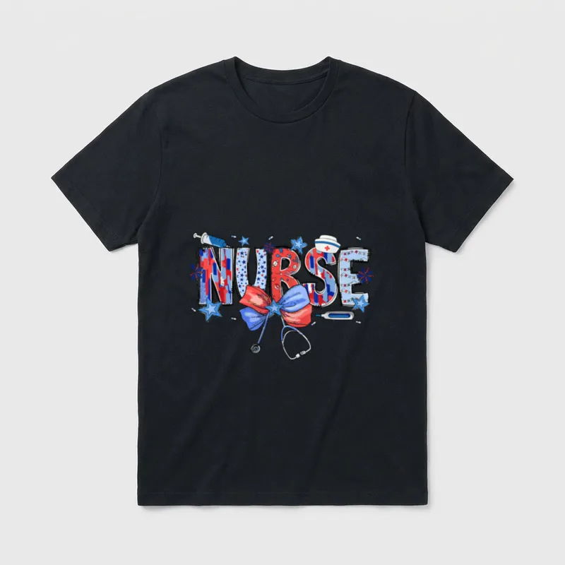 4th of July Nurse American Classic T-Shirt – Classic T-Shirt in Black