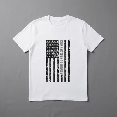 Corrections Nurse American Flag Correctional T-Shirt – Classic T-Shirt in Black